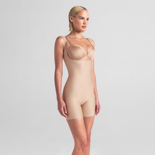 CORE SCULPT OPEN BUST MID THIGH BODYSUIT