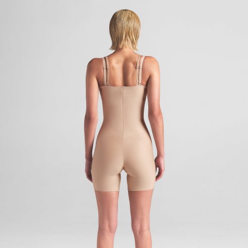 CORE SCULPT OPEN BUST MID THIGH BODYSUIT