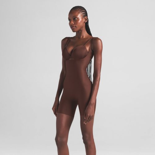 CORE SCULPT OPEN BUST MID THIGH BODYSUIT