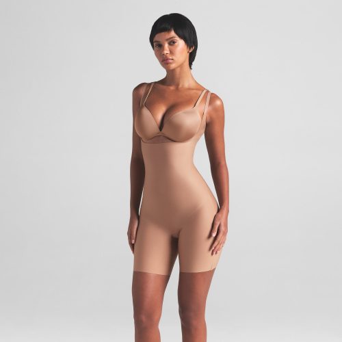 CORE SCULPT OPEN BUST MID THIGH BODYSUIT