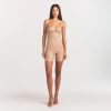 CORE SCULPT BACK SMOOTHING OPEN BUST MID THIGH BODYSUIT