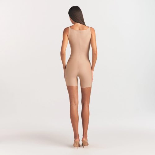 CORE SCULPT BACK SMOOTHING OPEN BUST MID THIGH BODYSUIT