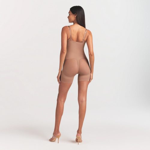 CORE SCULPT BACK SMOOTHING OPEN BUST MID THIGH BODYSUIT