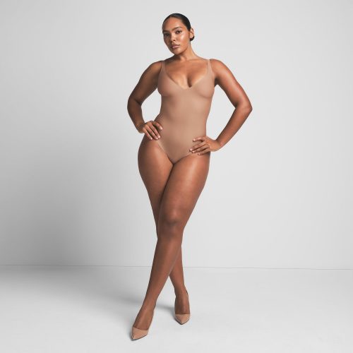 UNLINED PLUNGE THONG BODYSUIT
