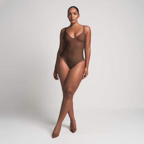 UNLINED PLUNGE THONG BODYSUIT