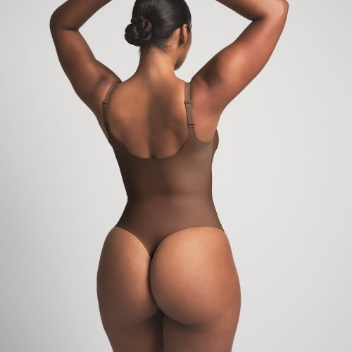 UNLINED PLUNGE THONG BODYSUIT