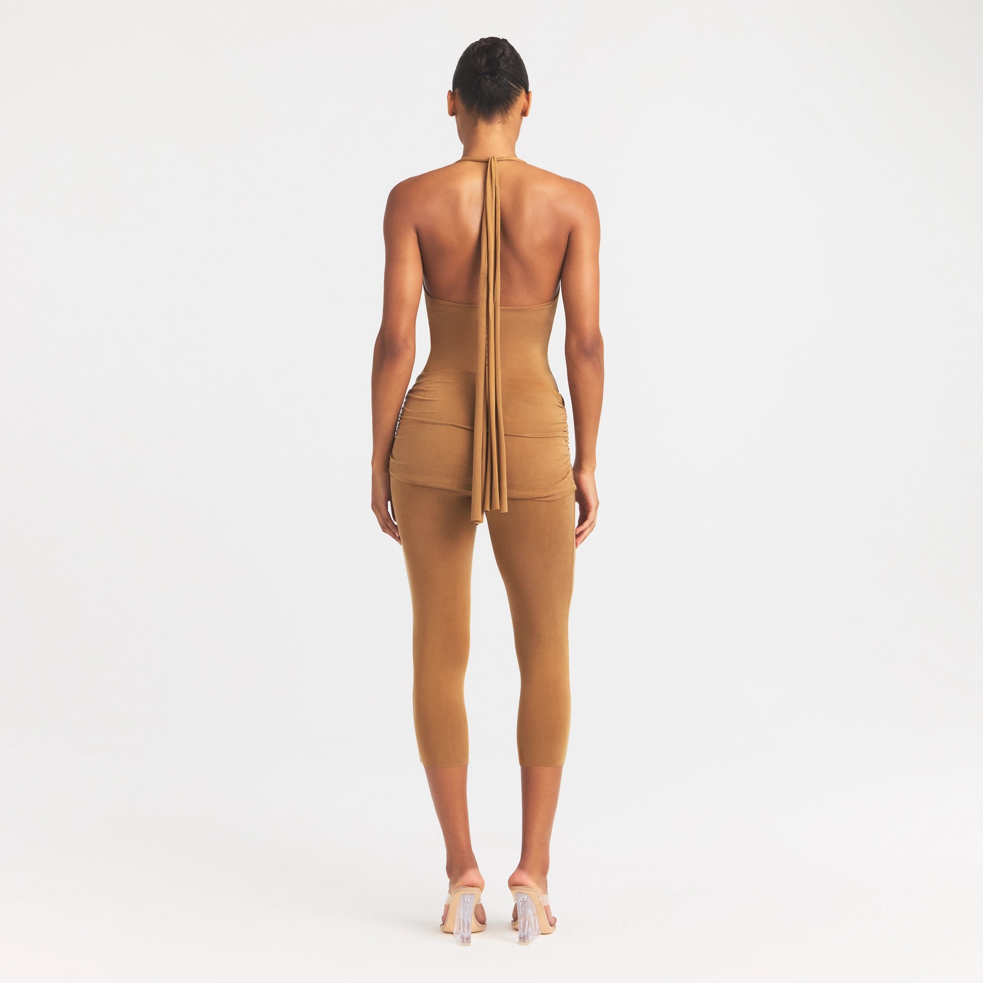 CUPRO JERSEY HALTER BODYSUIT