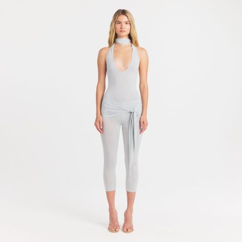 CUPRO JERSEY HALTER BODYSUIT