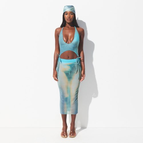 MESH COVER-UPS MIDI SKIRT