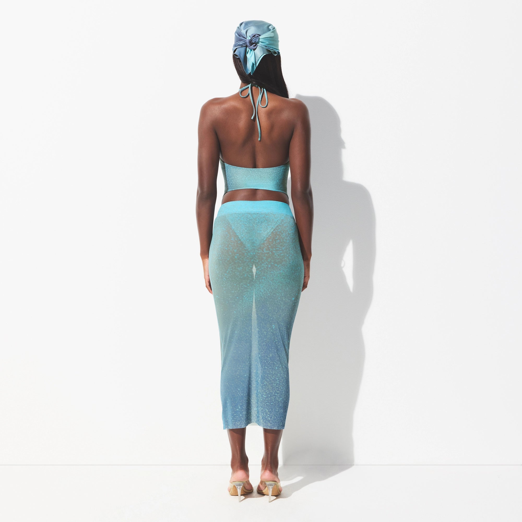 MESH COVER-UPS MIDI SKIRT