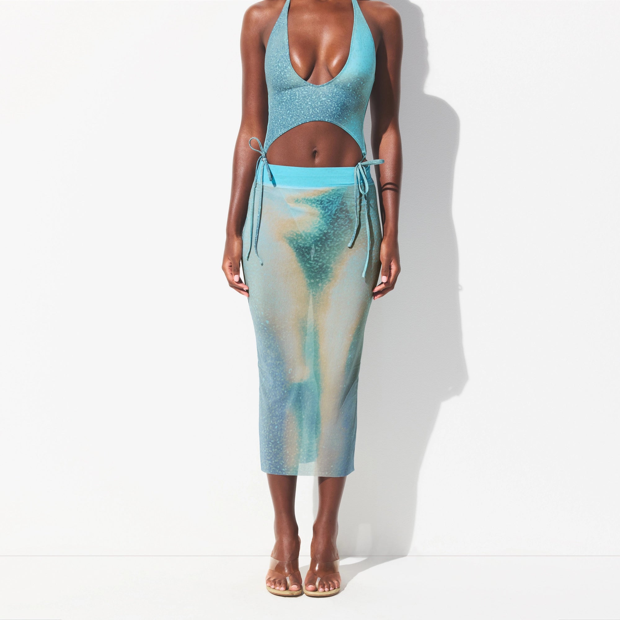 MESH COVER-UPS MIDI SKIRT