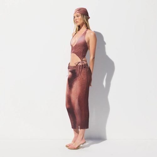 MESH COVER-UPS MIDI SKIRT