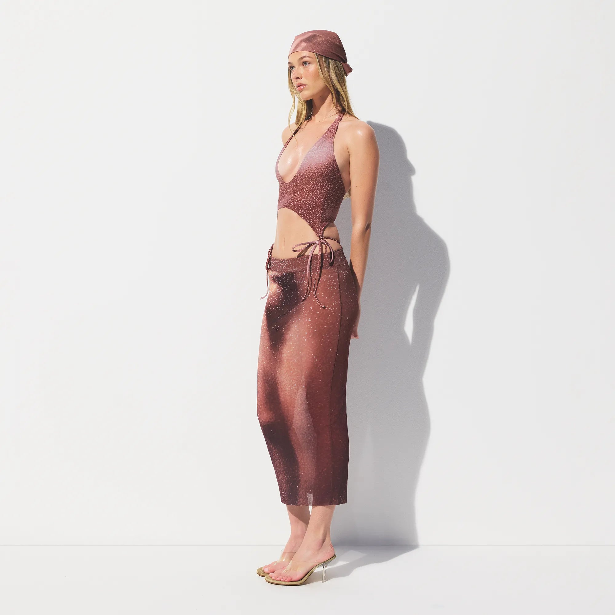 MESH COVER-UPS MIDI SKIRT