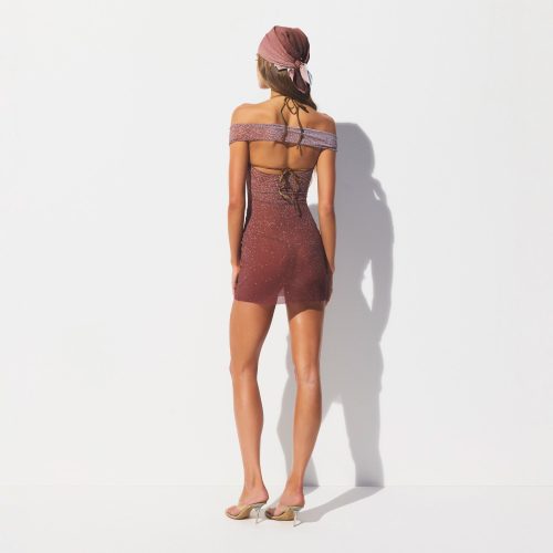 MESH COVER-UPS MINI DRESS