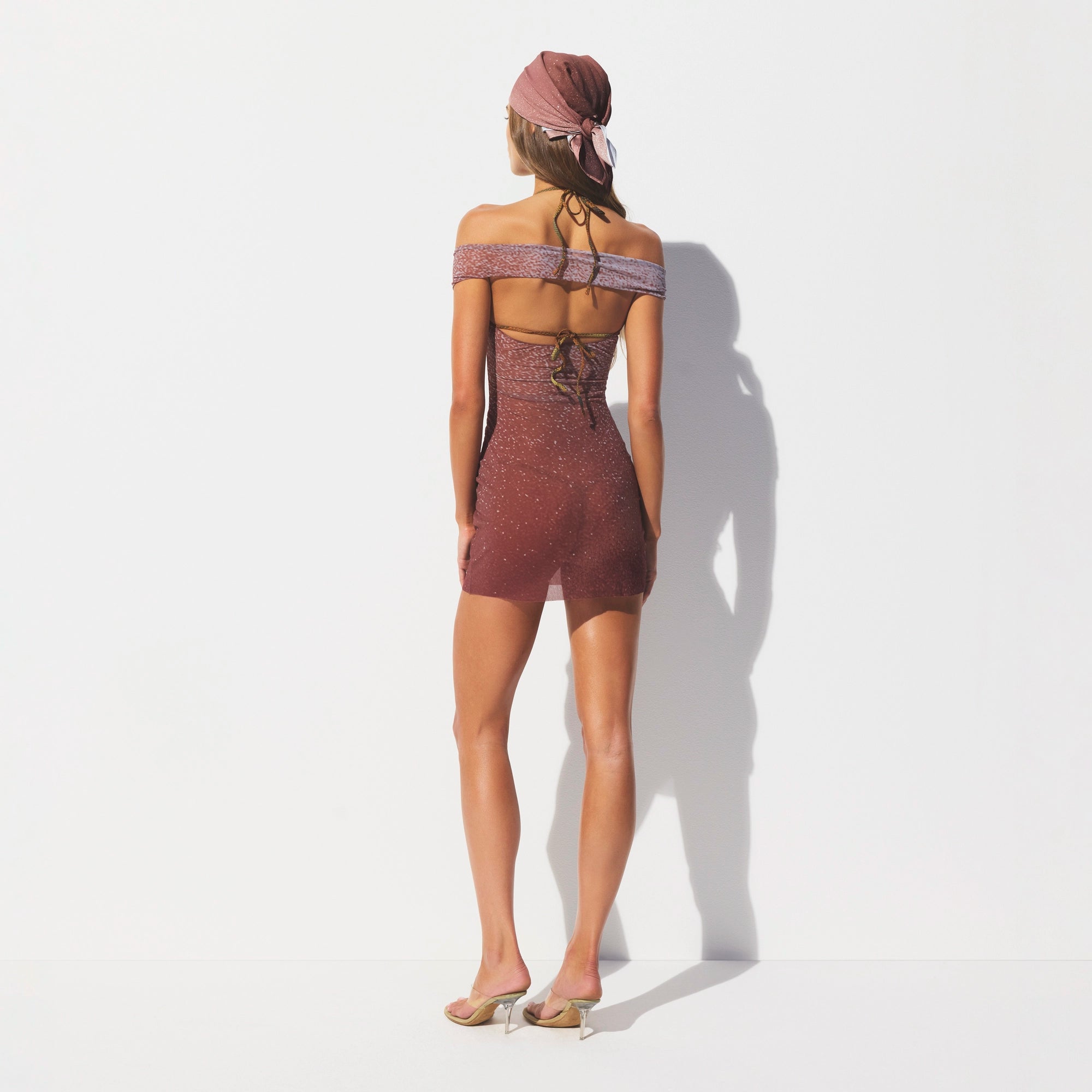 MESH COVER-UPS MINI DRESS