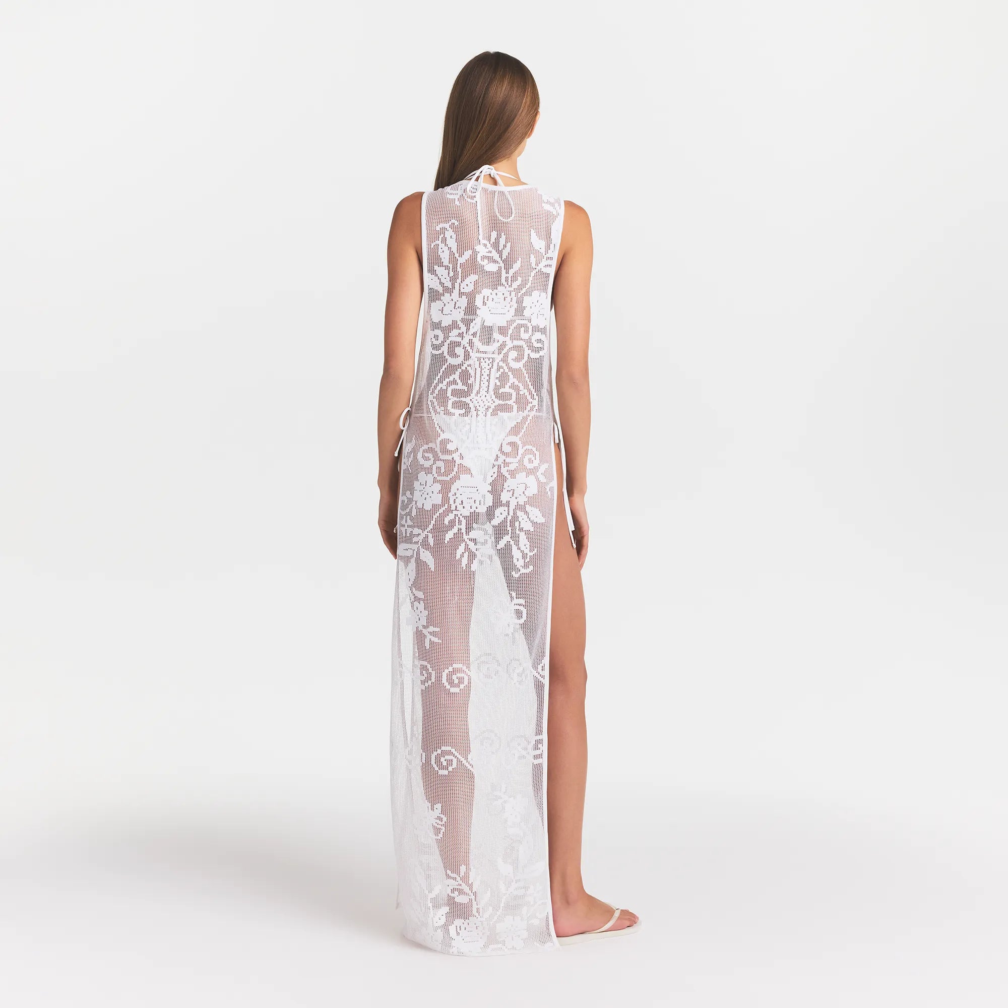 LACE COVER-UPS LONG DRESS