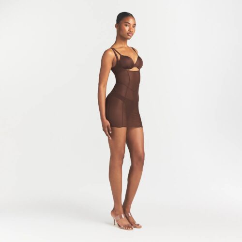 OPEN BUST SLIP DRESS