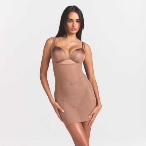 OPEN BUST SLIP DRESS