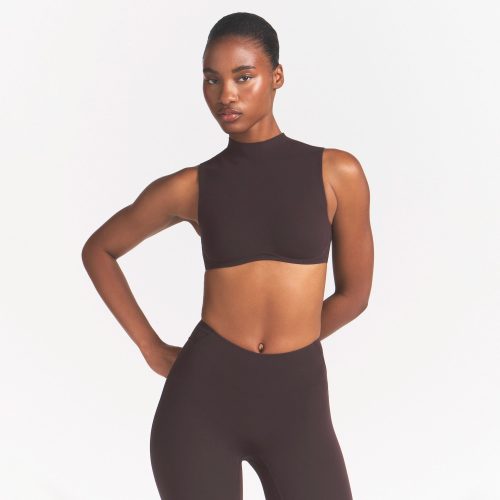 MOCK NECK BRA TOP