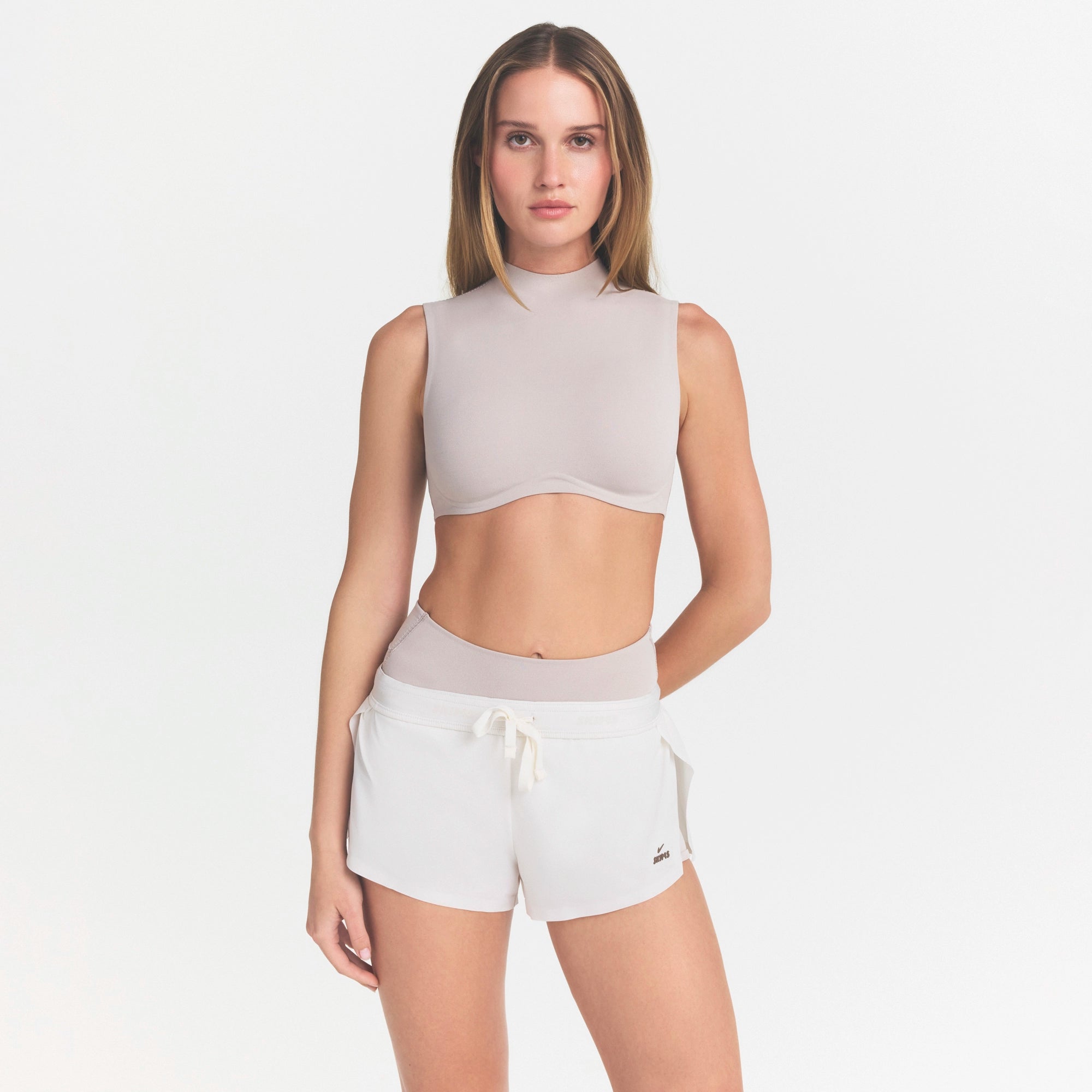 MOCK NECK BRA TOP