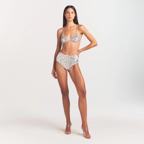 NOVELTY INTIMATES SEQUIN BRALETTE AND HIPSTER SET