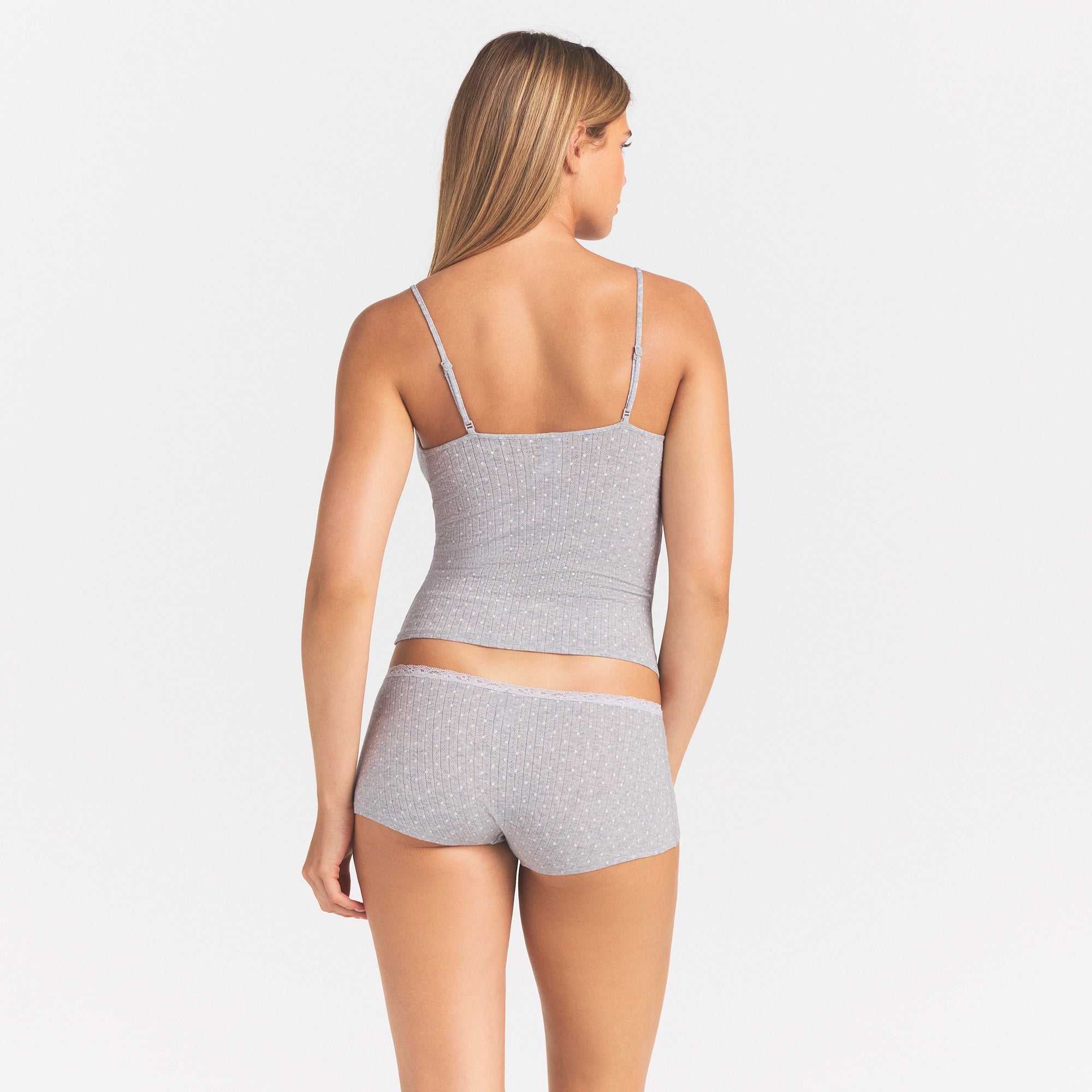 POINTELLE LACE CAMI AND BOY SHORT SET