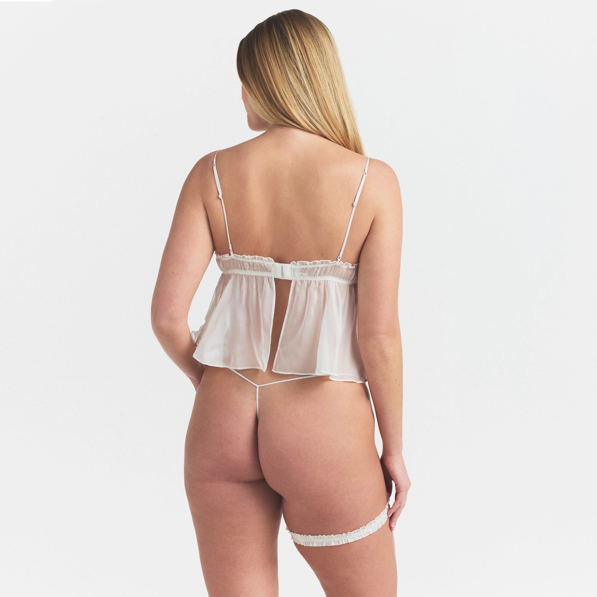 BABYDOLL TOP AND STRING THONG SET