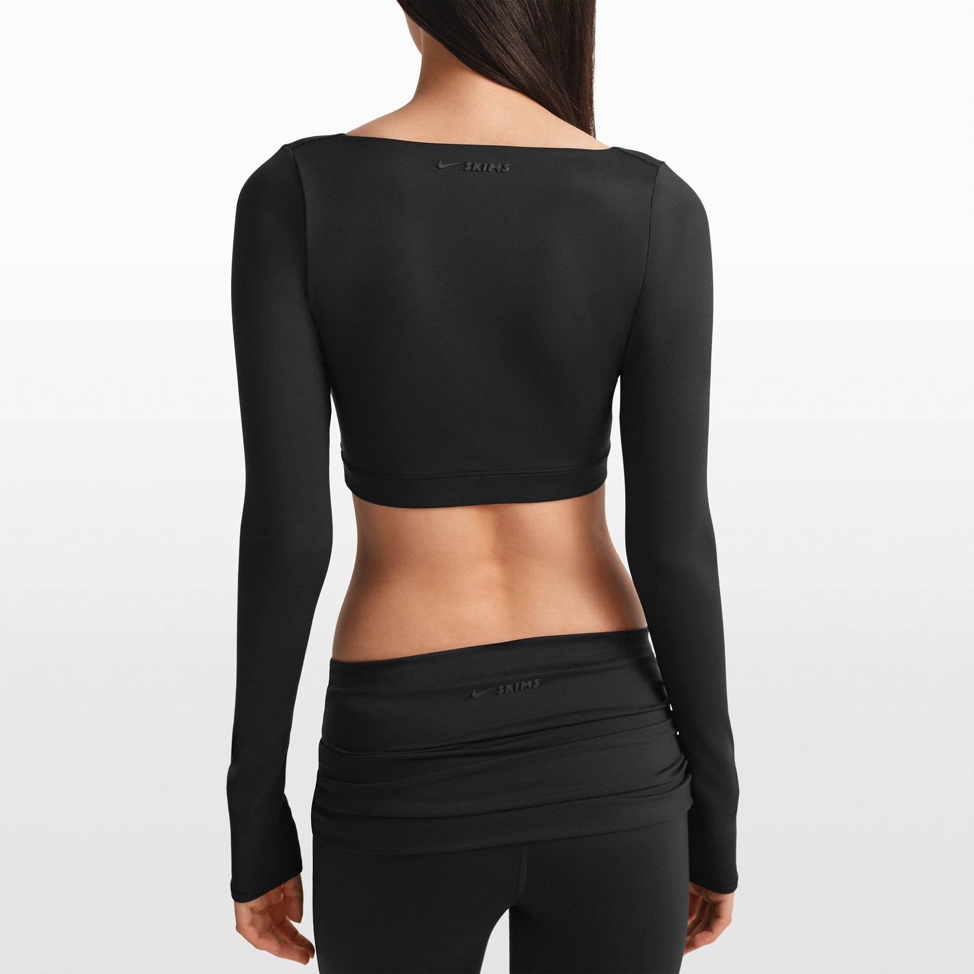 WRAP LONG SLEEVE CROPPED TOP