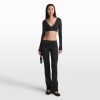 WRAP LONG SLEEVE CROPPED TOP