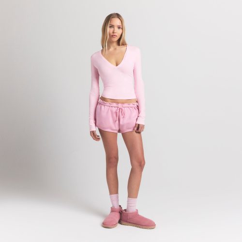 LONG SLEEVE PLUNGE TOP