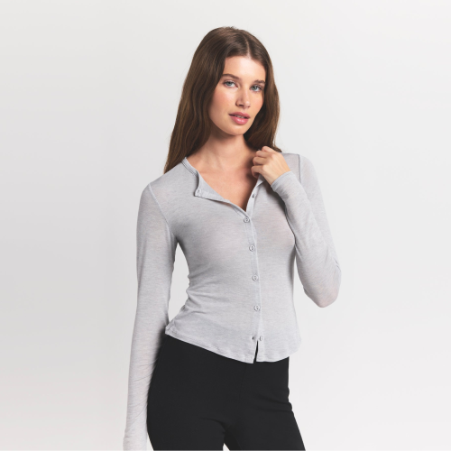 CARDIGAN WITH COVERED BUTTONS