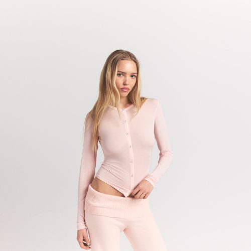 CARDIGAN WITH COVERED BUTTONS