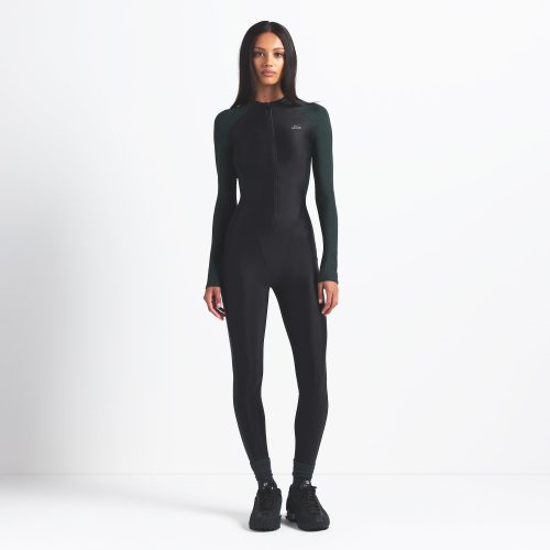 ZIP FRONT LONG ONE PIECE