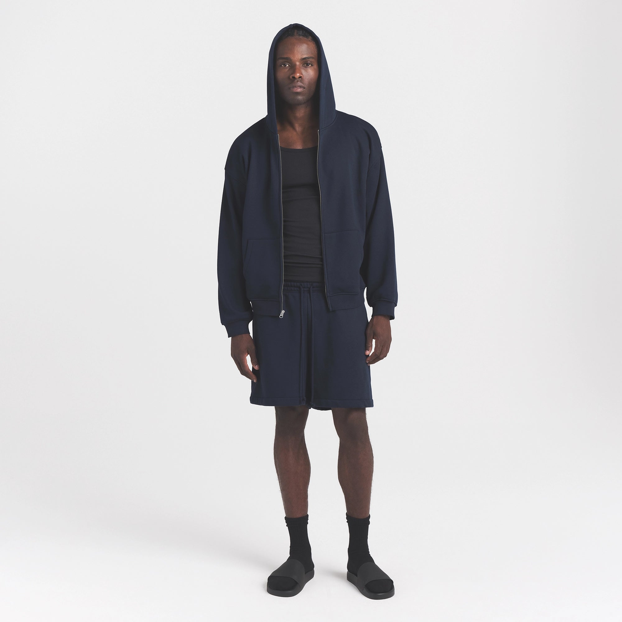 MENS RELAXED ZIP UP HOODIE