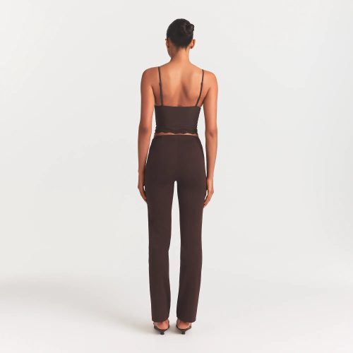 HIGH-WAISTED PINTUCK STRAIGHT LEG PANT