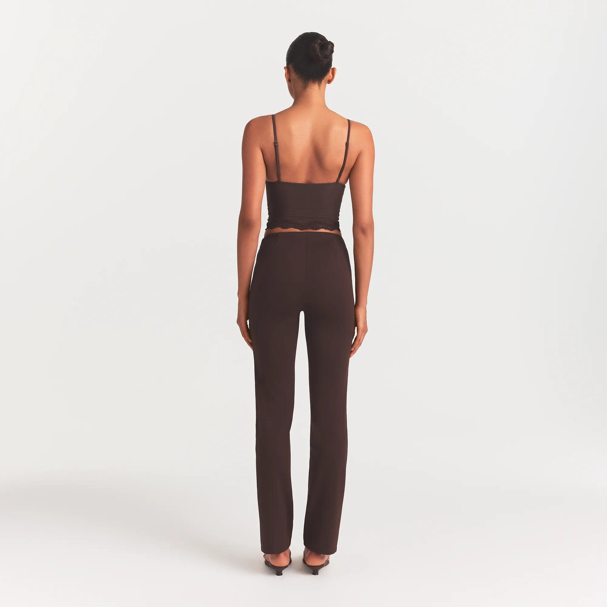 HIGH-WAISTED PINTUCK STRAIGHT LEG PANT