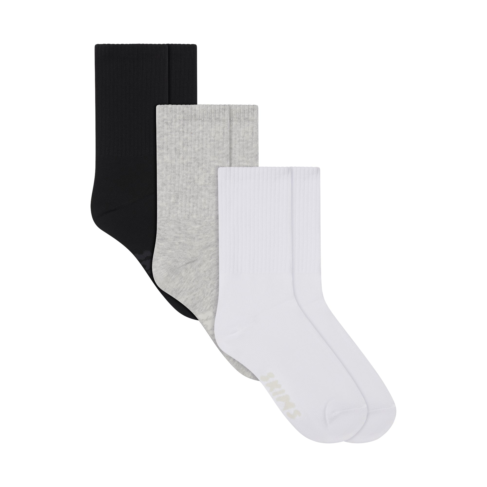RIBBED CREW SOCK 3-PACK