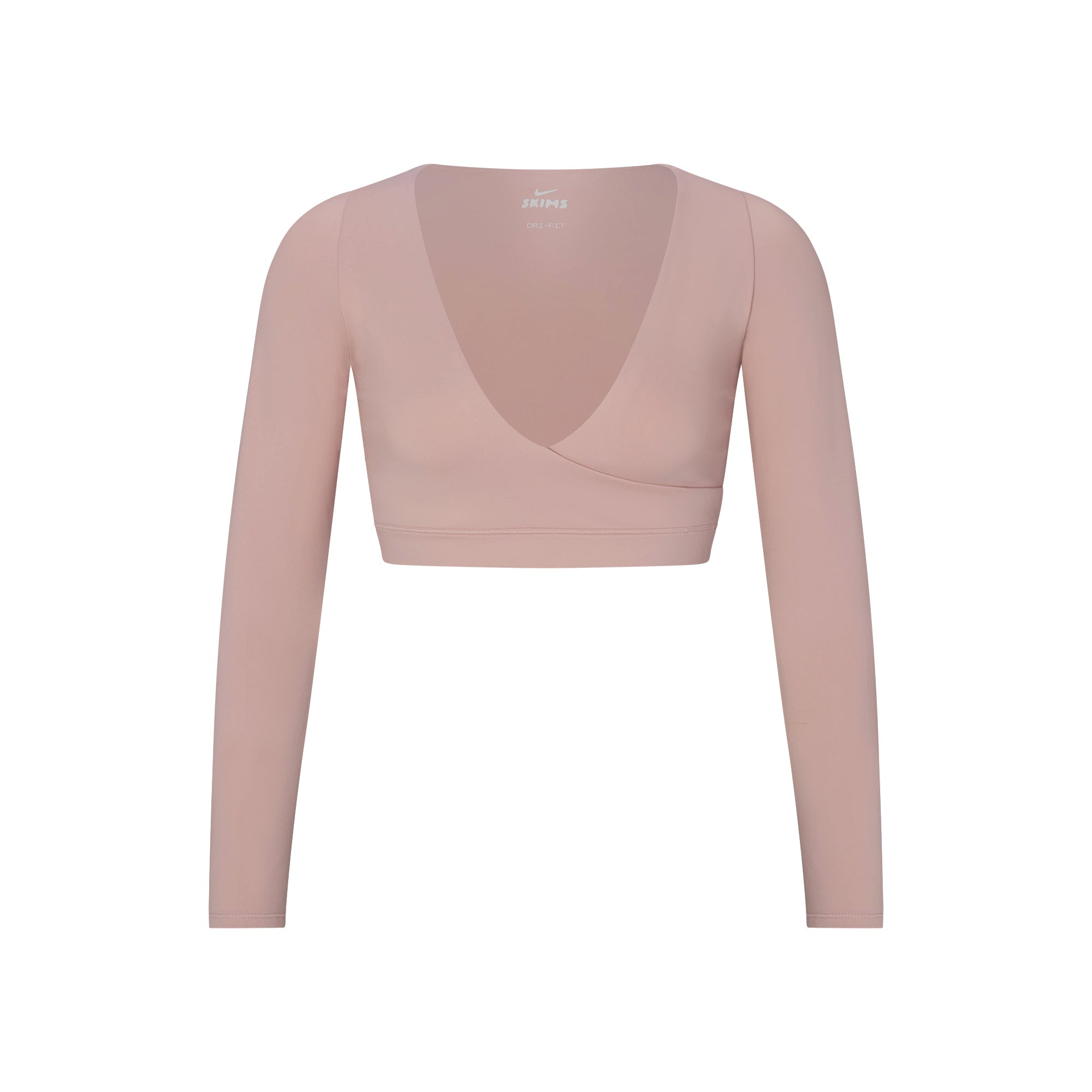 WRAP LONG SLEEVE CROPPED TOP