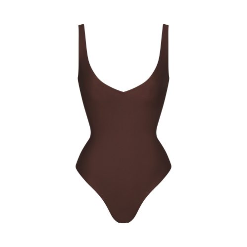 UNLINED PLUNGE THONG BODYSUIT