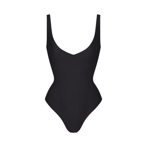 UNLINED PLUNGE THONG BODYSUIT