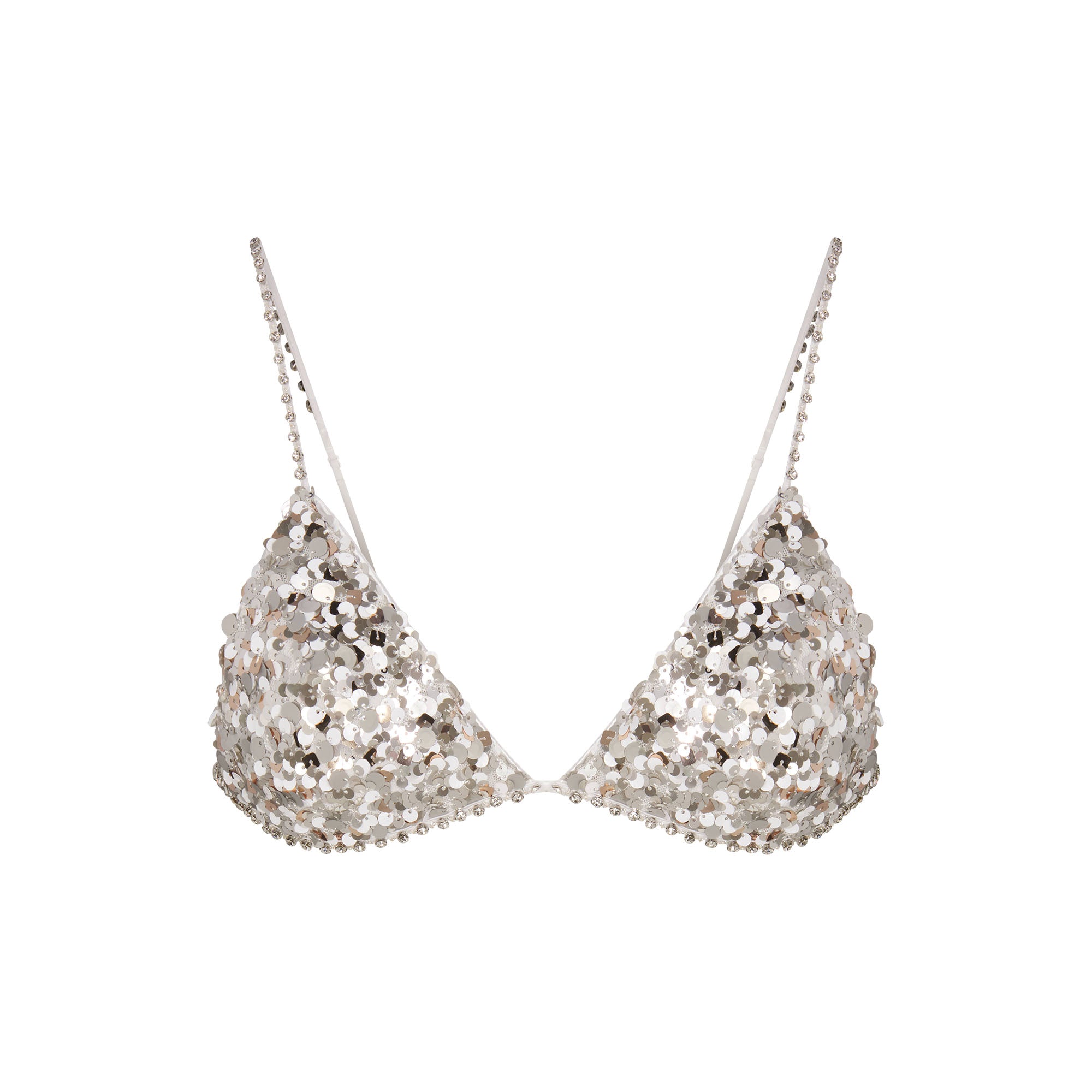 NOVELTY INTIMATES SEQUIN BRALETTE AND HIPSTER SET