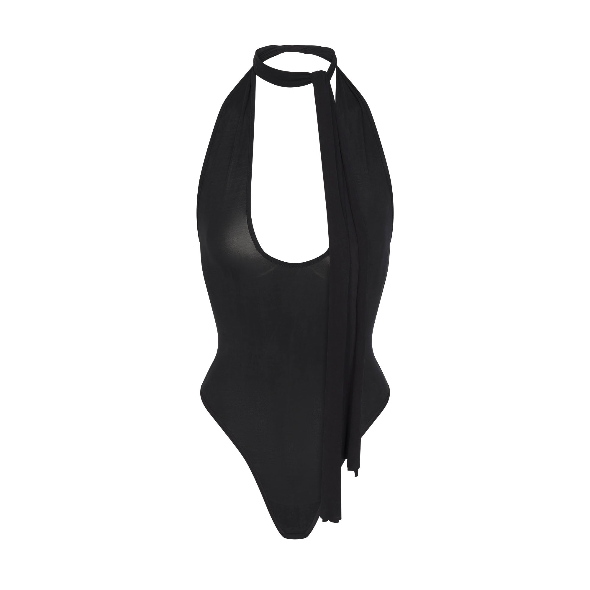 CUPRO JERSEY HALTER BODYSUIT