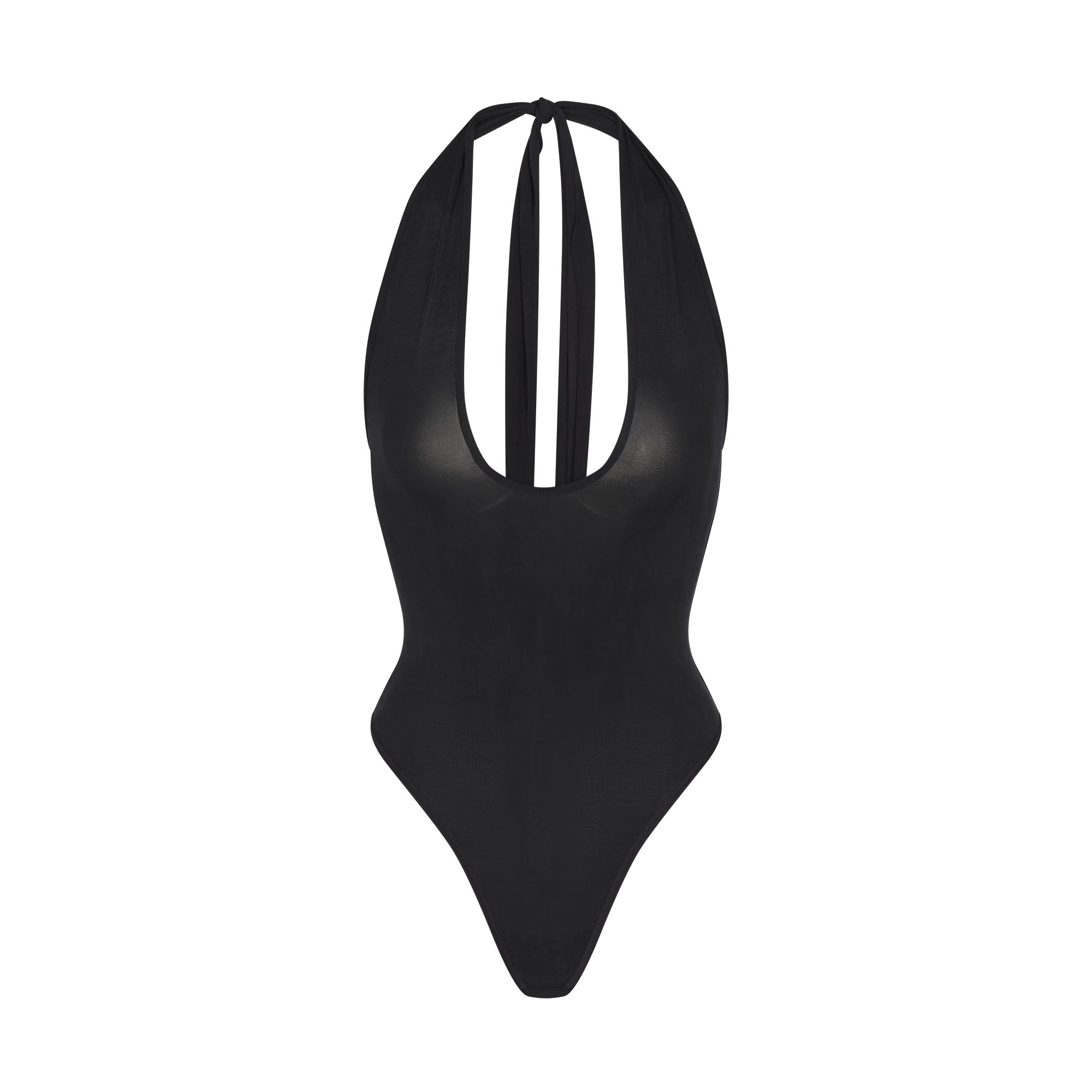 CUPRO JERSEY HALTER BODYSUIT
