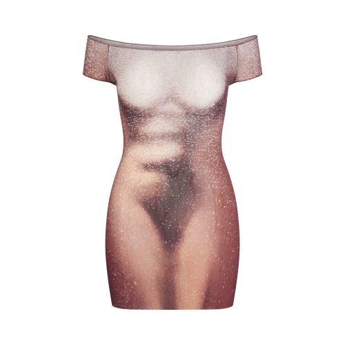 MESH COVER-UPS MINI DRESS