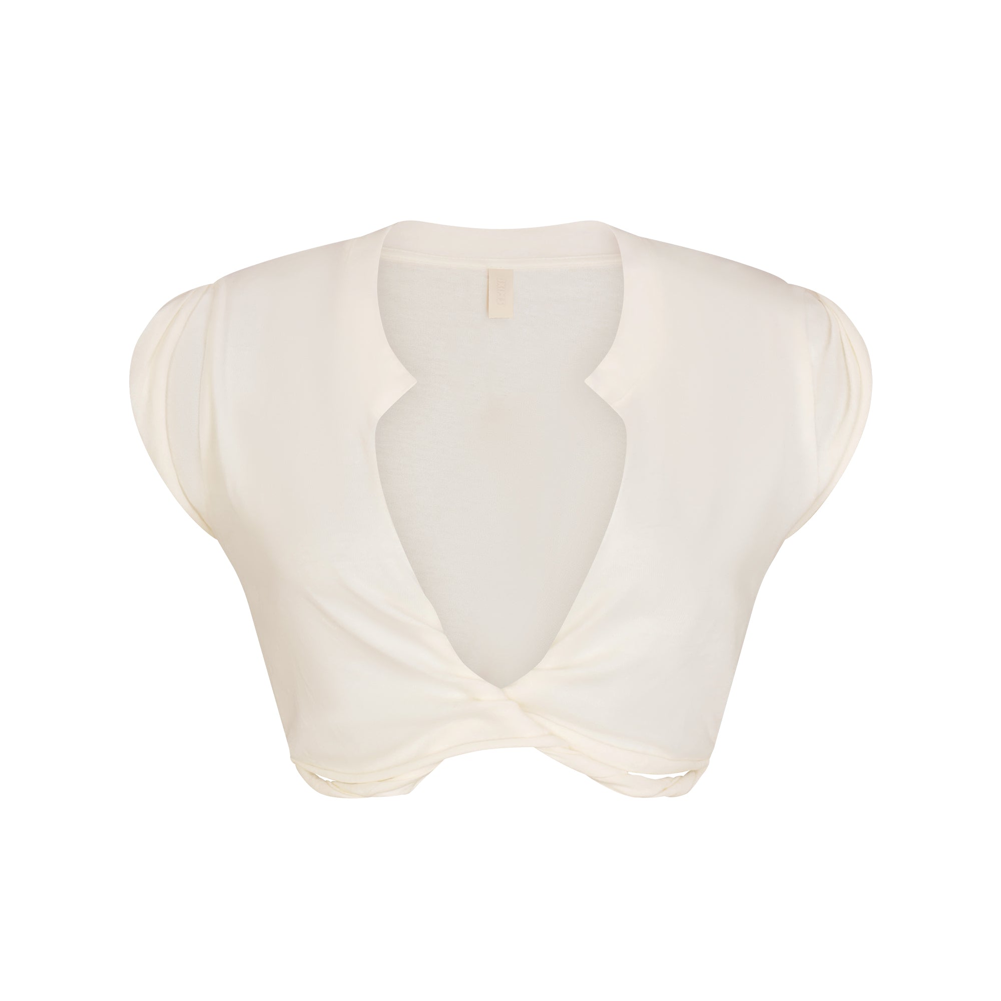 COTTON PLUNGE TWIST TOP