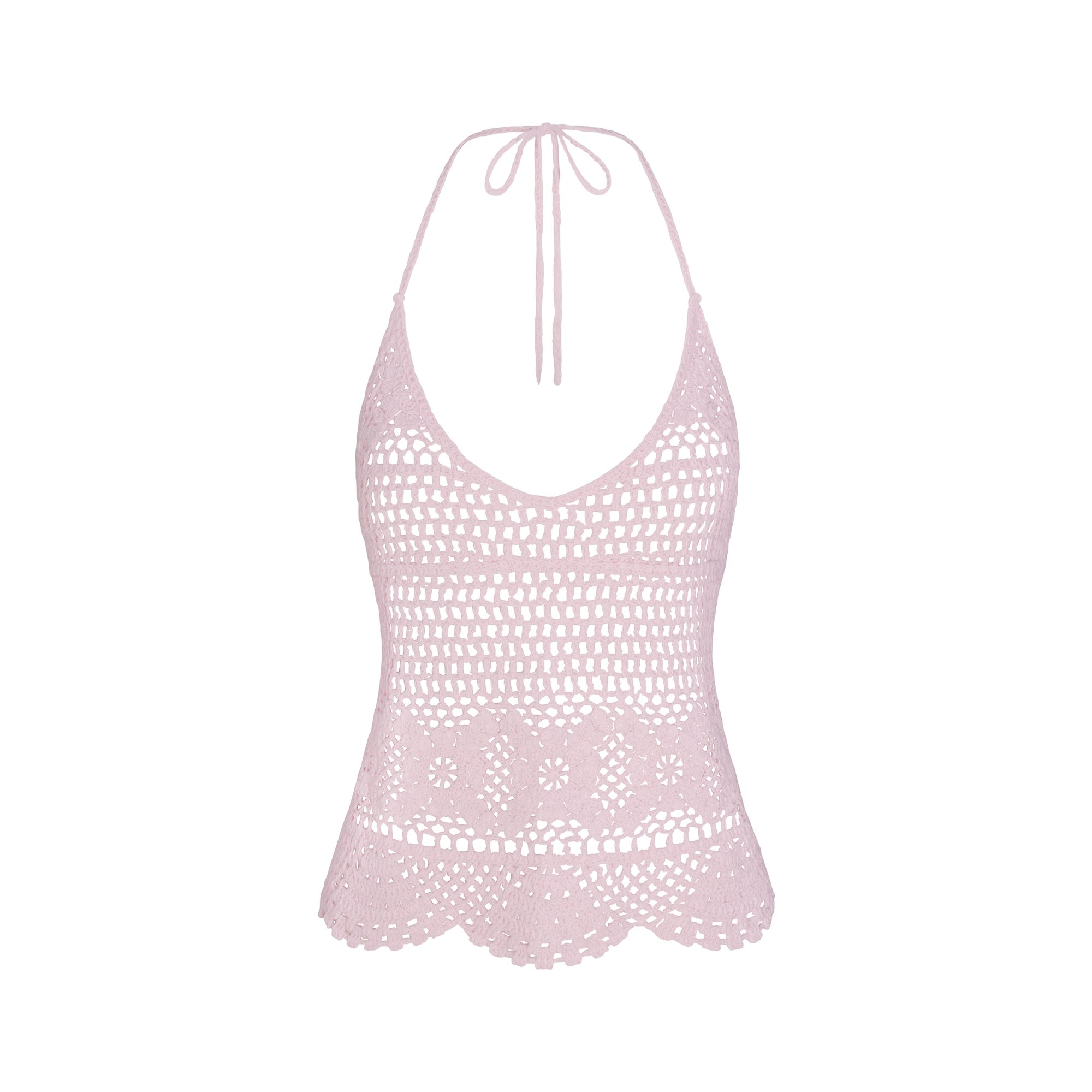 CROCHET HALTER CAMI TOP