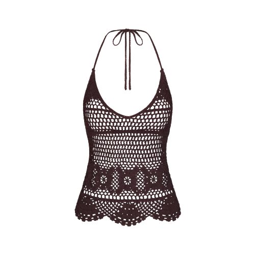 CROCHET HALTER CAMI TOP