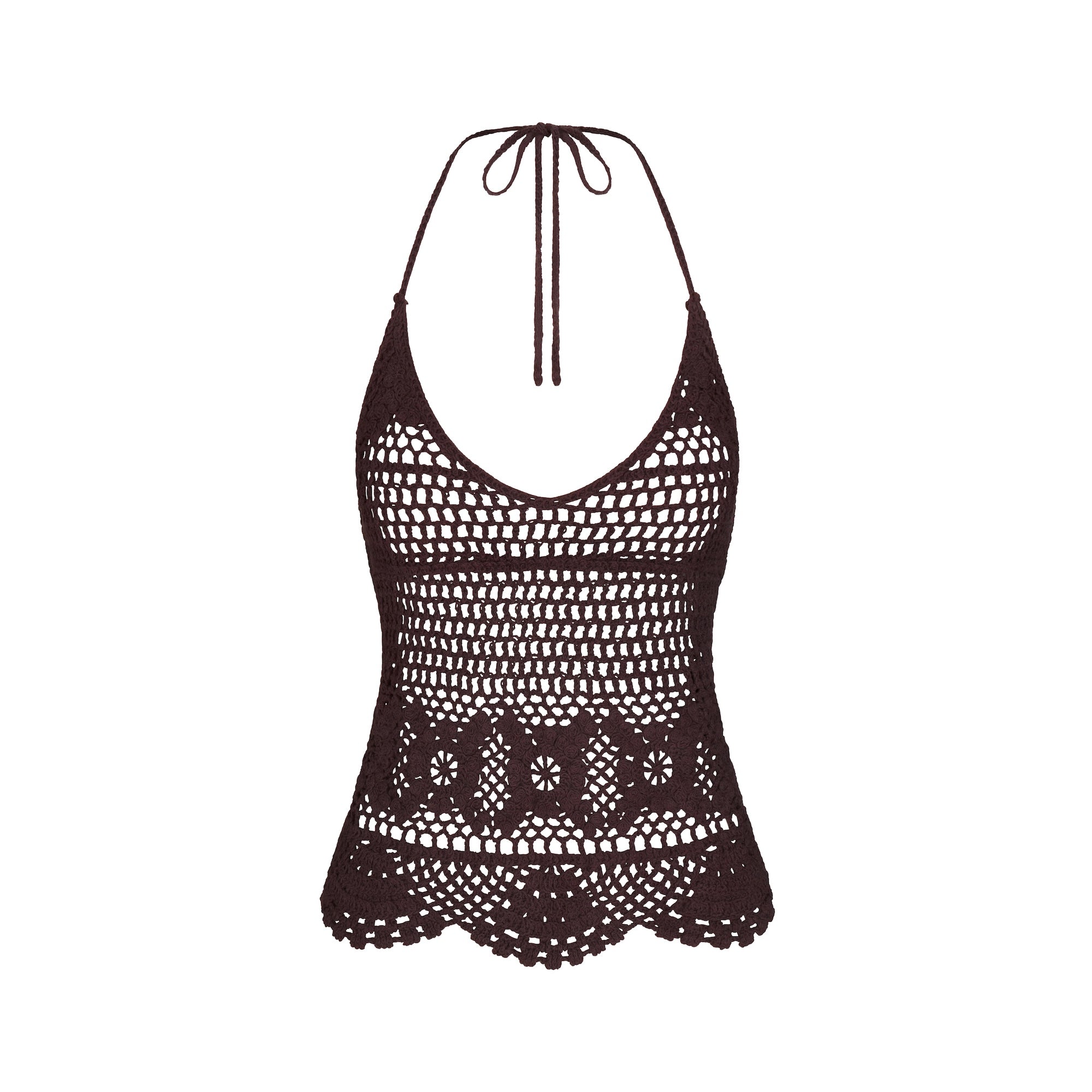 CROCHET HALTER CAMI TOP