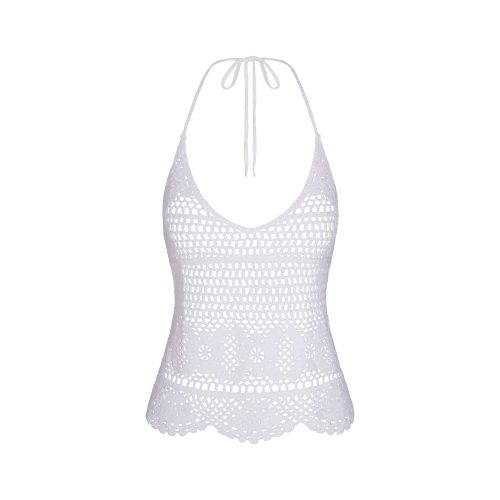 CROCHET HALTER CAMI TOP
