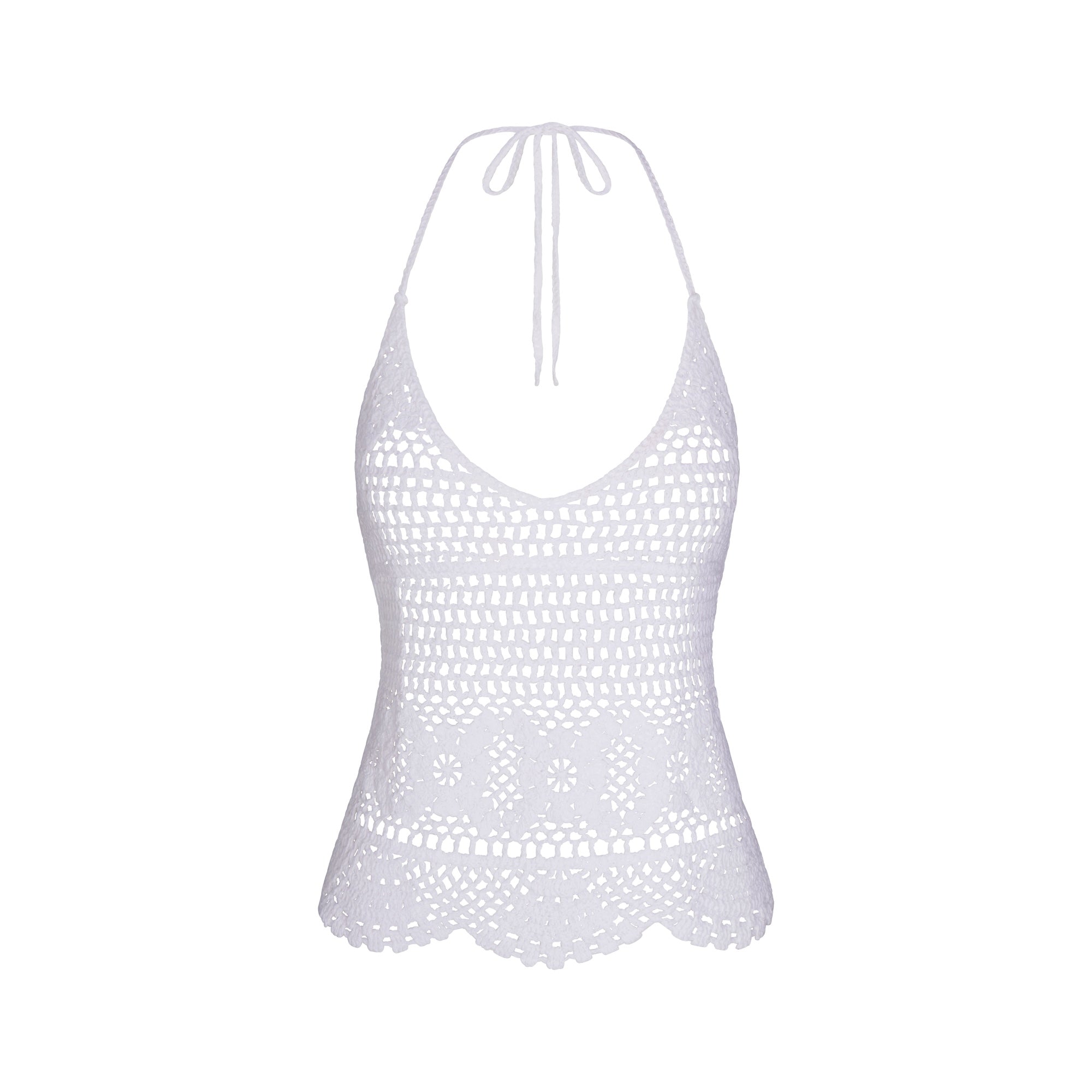 CROCHET HALTER CAMI TOP